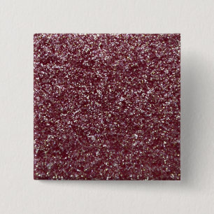Rode Glitter Vierkante Button 5,1 Cm