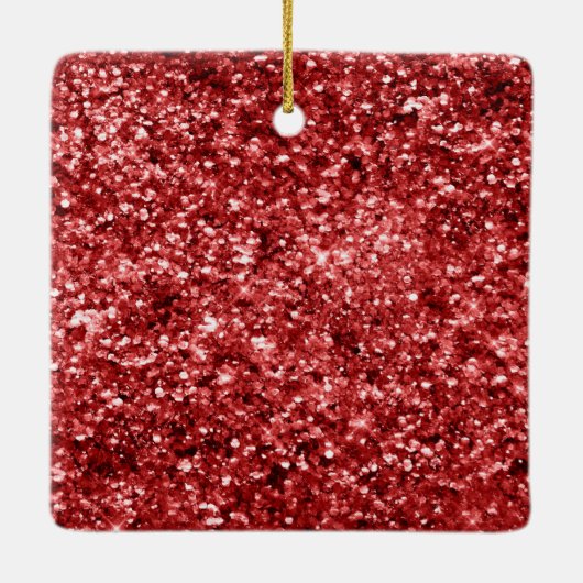 Rode Glitter Vrede Liefde Joy Keramisch Ornament (Achterkant)