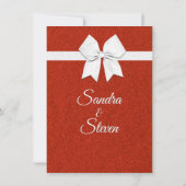 Rode Glitter Wedding Uitnodiging (Achterkant)