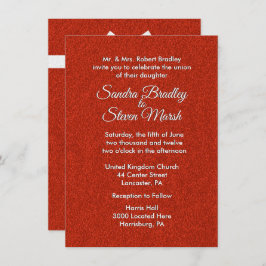 Rode Glitter Wedding Uitnodiging