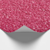 Rode Glitter Witte Vonken Cadeaupapier (Hoek)