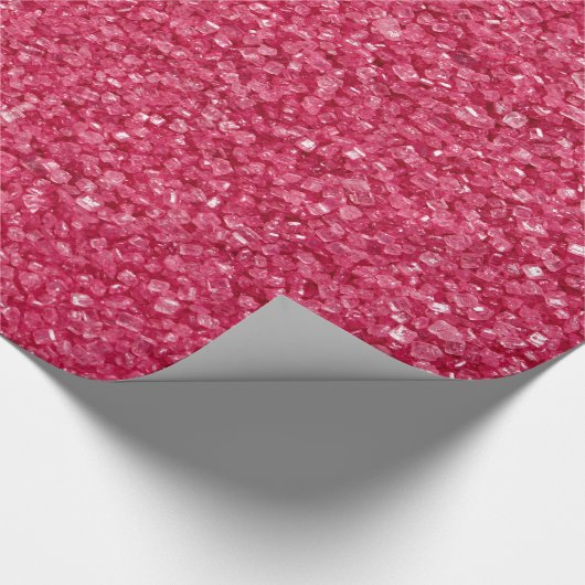 Rode Glitter Witte Vonken Cadeaupapier (Hoek)