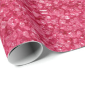 Rode Glitter Witte Vonken Cadeaupapier (Rol Hoek)