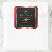 Rode glitter zwarte etiketten Rode roze toevoegen  (Tas)