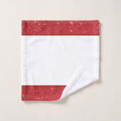 Rode glitteraccent bad handdoek (Wasdoekje)