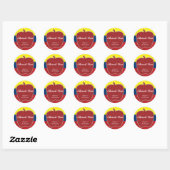 Rode Glitterappel Prinsessen Feest Favor Sticker (Vel)