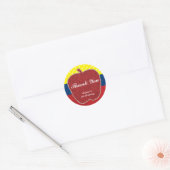 Rode Glitterappel Prinsessen Feest Favor Sticker (Envelop)