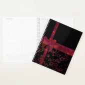 Rode glitterboog en zwarte sterren planner (Display)