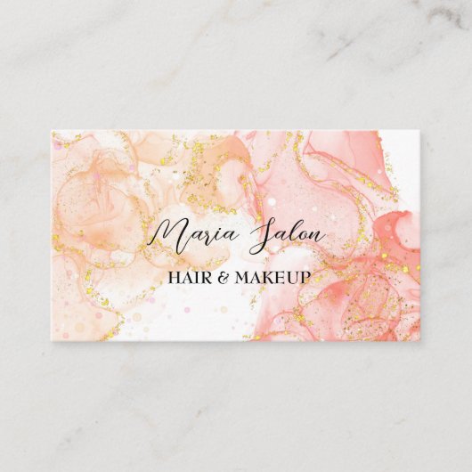 Rode glittergoud waterverf Visitekaartje (Voorkant)