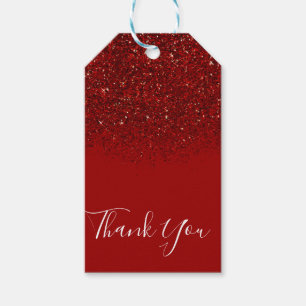 Rode Glitters Glamour Glans Elegante Chique Feest Cadeaulabel