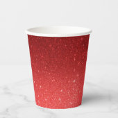 Rode glitters gradiënt papieren bekers (Voorkant)