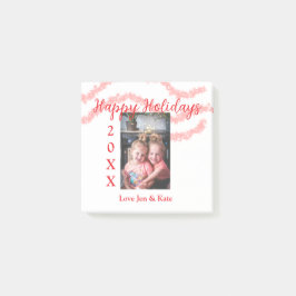 Rode glitters kinder familie foto fijne feestdagen post-it® notes