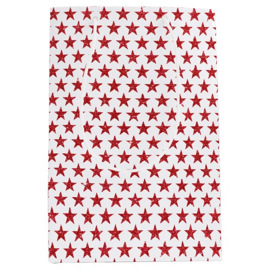 Rode glitters medium cadeauzakje (Voorkant)