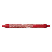 Rode Glitters Roze Liefde Vreugde Vlinders Zwarte Inkt Pen (Achterkant)