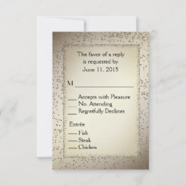 Rode Glitters RSVP met entree keuzes Kaartje