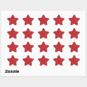 Rode glitters ster sticker (Vel)