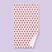 Rode glitters sterren  bad handdoek (Handdoek)