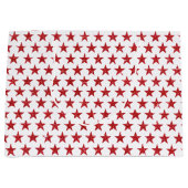Rode glitters sterren groot cadeauzakje (Voorkant)