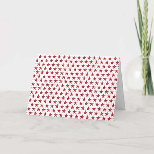 Rode glitters sterren kaart (Voorkant)