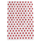 Rode glitters sterren  medium cadeauzakje (Achterkant)