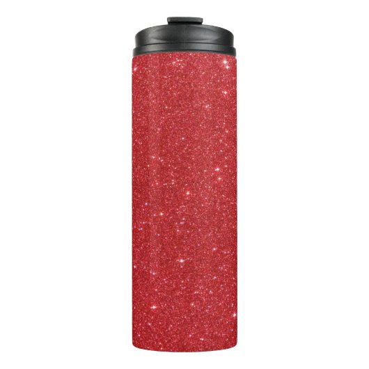 Rode glitters thermosbeker (Voorkant)