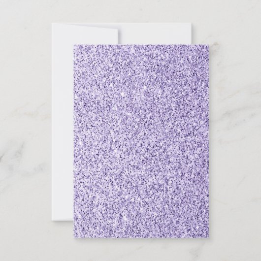 Rode glittershoen paarse lavendel bedankkaart (Achterkant)