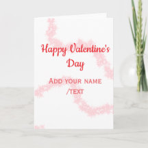 Rode glitterspiralen gelukkige Valentijnsdag naam