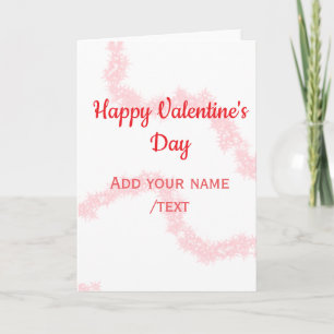 Rode glitterspiralen gelukkige Valentijnsdag naam Kaart