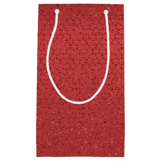 Rode Glittery Gift Bag Klein Cadeauzakje (Voorkant)