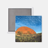 Rode gloed van de beroemde Ayers Rock in de Outbac Magneet (Voorkant / Achterkant)