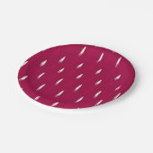 Rode gloeiende kerst kaars sticks papieren bordje (Gekanteld)