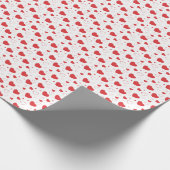 Rode glossy passie harten, schattig romantisch pat cadeaupapier (Hoek)