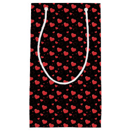 Rode glossy passie harten, schattig romantisch pat klein cadeauzakje