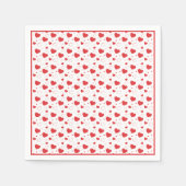 Rode glossy passie harten, schattig romantisch pat servet (Voorkant)
