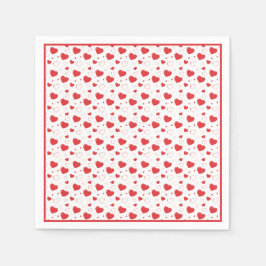 Rode glossy passie harten, schattig romantisch pat servet