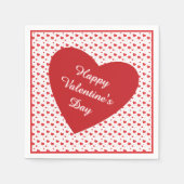 Rode glossy passie harten, schattig romantisch pat servet (Voorkant)