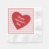 Rode glossy passie harten, schattig romantisch pat servet (Voorkant)