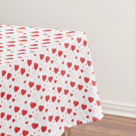 Rode glossy passie harten, schattig romantisch pat tafelkleed