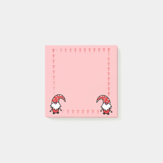 Rode Gnome met Paddenstoelen Post-it Briefjes Post-it® Notes (Voorkant)