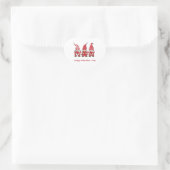 Rode Gnomen met hart Persoonlijke Valentijnsdag Hart Sticker (Tas)