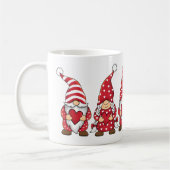 Rode Gnomen met hart Persoonlijke Valentijnsdag Koffiemok (Links)