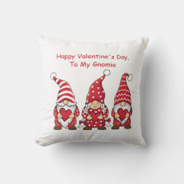 Rode Gnomen met hart Persoonlijke Valentijnsdag Kussen