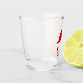 Rode gnoom met kerstlicht shot glas (Links)