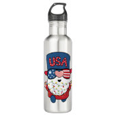 Rode gnoom met kerstlicht waterfles  (Voorkant)