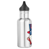 Rode gnoom met kerstlicht waterfles  (Links)