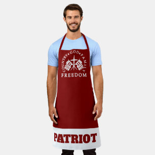 rode God Familie Land Vrijheid Patriot Schort