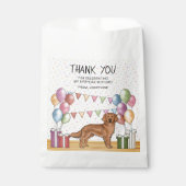 Rode Golden Retriever Dog Pastel Verjaardag Bedank Bedankzakje (Voorkant)