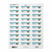 Rode Golden Retriever Hond Blauw Winter Kerstmis Etiket (Full Sheet)