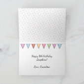 Rode Golden Retriever kleurrijke pastel verjaardag Kaart (Binnen)