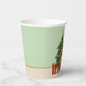 Rode Golden Retriever met kerstboom groen Papieren Bekers (Rechts)